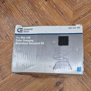 4-Inch Slim LED Color Changing Directional Recessed Light Kit With Dimmer Switch